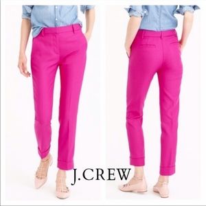 J.Crew Hot Pink Rhodes Pant in Italian Wool